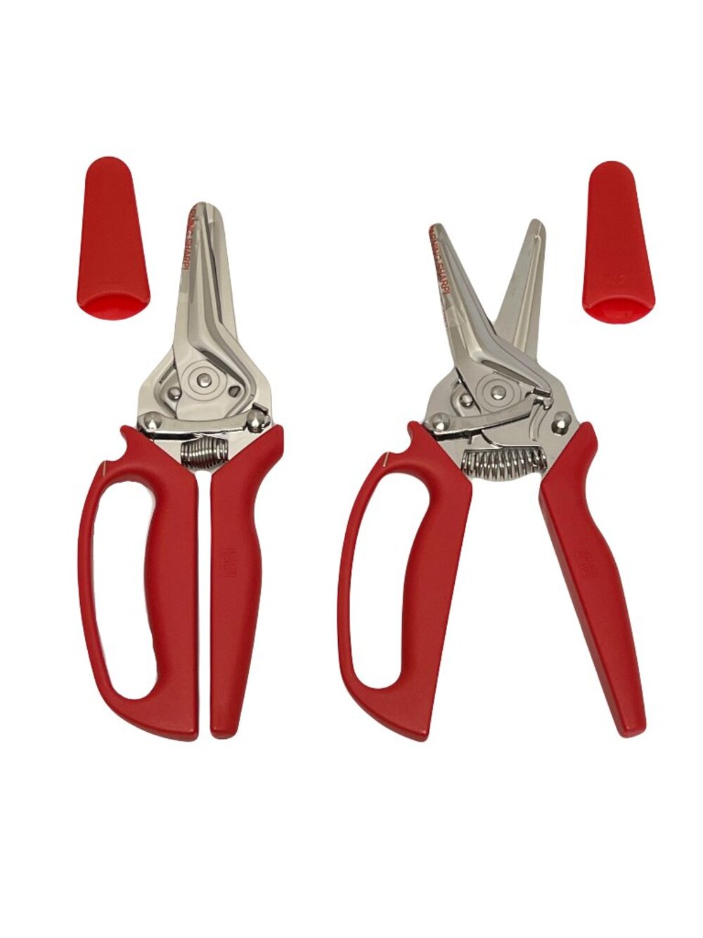 Kuhn Rikon 3-in-1 Shears with Loop Handles Set of 2 RED NEW